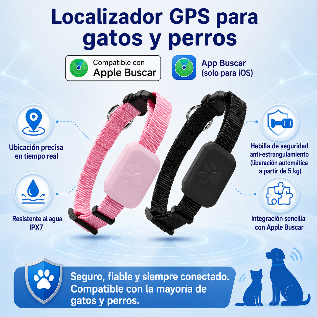 Collar localizador mascotas 🐶🐱